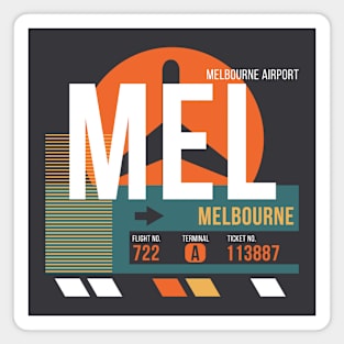 Melbourne (MEL) Airport Code Baggage Tag Magnet